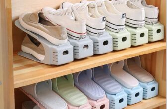 NYALKARAN Plastic Shoe Slots Organizer Space Saver Double Deck Shoe Rack Adjustable Shoe Slots for Closet Organization (Set of 10)