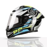 TVS Racing Titan Series Full Face Helmet for Men | Premium Bike Helmets with ABS Shell, UV Paint | Quick Release System | Aerodynamic Design | DOT & ISI Certified