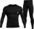 Unbeatable Mens Sports Running Set | Polyester Spandex Compression Shirt and Tights for Men Workout Combo Set | Long Sleeve Quick-Dry Fitness Track Suit for Man